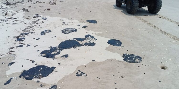 Investiga Procuraduría Ambiental y Urbana presencia de hidrocarburo en playa Miramar y Tesoro.