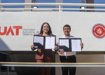 Dámaso Anaya y Carmen Lilia Canturosas inauguran la Preparatoria UAT Nuevo Laredo