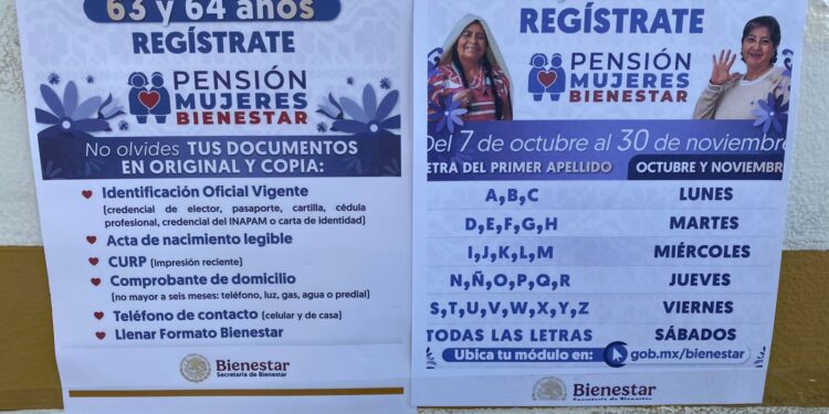 Arranca el registro para la Pensión de Mujeres de 63 a 64 años en Tamaulipas