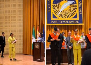 Joven se gradúa con su bebe en brazos y es tendencia en redes