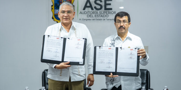 Firman convenio la UAT y la Auditoría Superior del Estado