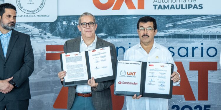 Fortalece la UAT y Banco Santander apoyo a la educación superior