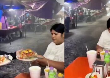 VIDEO VIRAL: Muestra a familia que no interrumpe su comida pese a fuerte aguacero