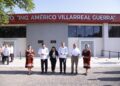 Inaugura Américo Villarreal gimnasio en Escuela Normal de Educadoras, legado de su padre