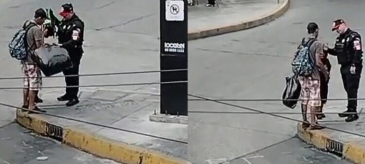 VIDEO VIRAL: Oficial de policía conmueve al obsequiar mochila a niño en la estación Pantitlán del Metro CDMX