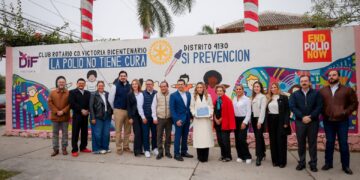 DIF Victoria y Club Rotario Ciudad Victoria Bicentenario presentaron el mural “End Polio Now”