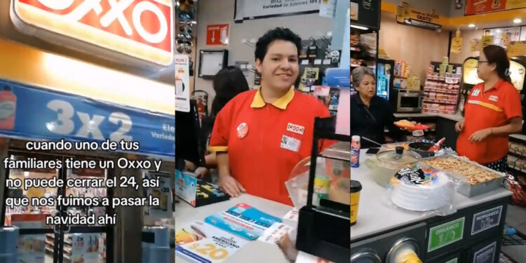 VIDEO VIRAL: Familia transforma turno laboral en celebración navideña dentro de una gasolinera