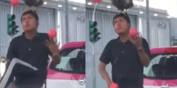VIDEO VIRAL: Malabarista sorprende en redes al equilibrar un gallo mientras realiza su acto