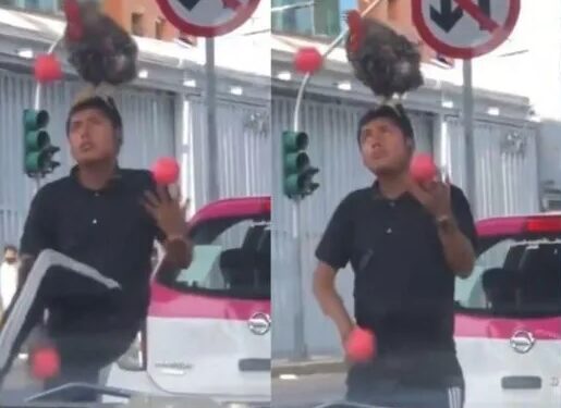 VIDEO VIRAL: Malabarista sorprende en redes al equilibrar un gallo mientras realiza su acto