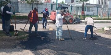 Reactivan bacheo en Victoria para reparar calles dañadas por lluvias.