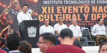 Inaugura alcalde Lalo Gattás evento nacional deportivo del SNTE.
